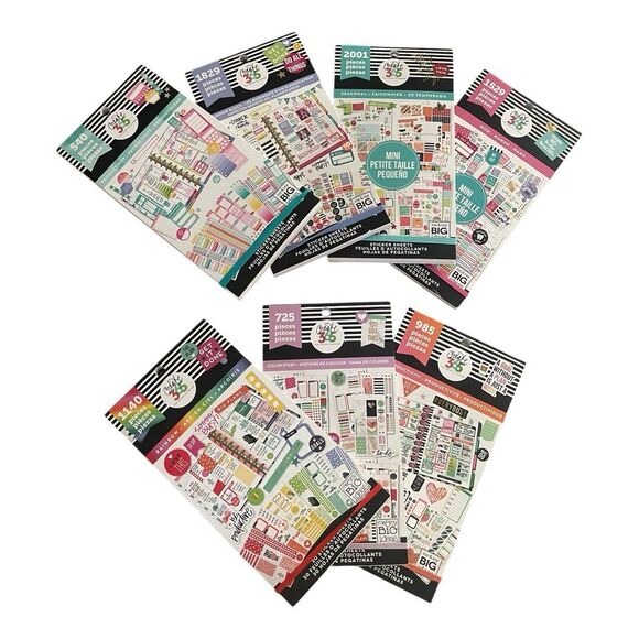 The Happy Planner sticker book value back bundle lot of 7 planner personalize - Picture 1 of 12